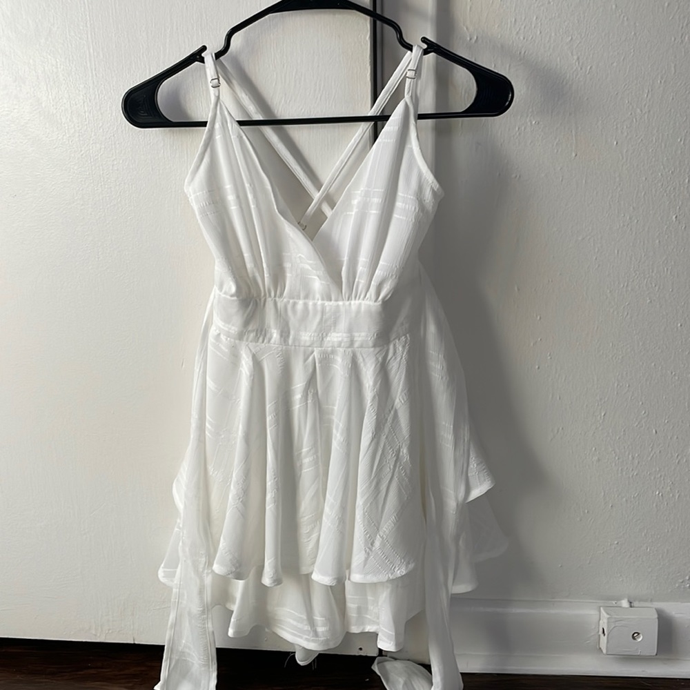 Pink Lily White Romper